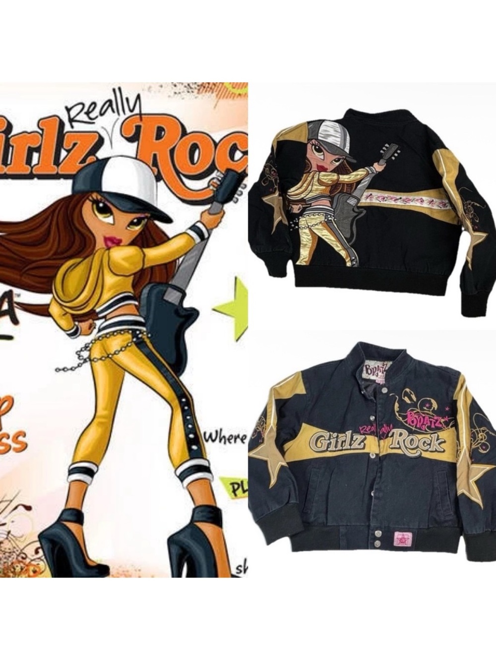 Bratz Black & Gold Girlz Really Rock
Bomber Jacket